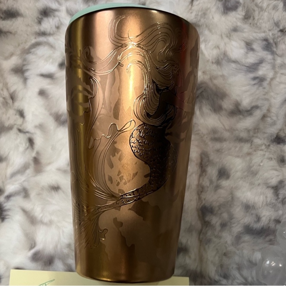 Starbucks Anniversary Elegant Bronze Mermaid Tumbler